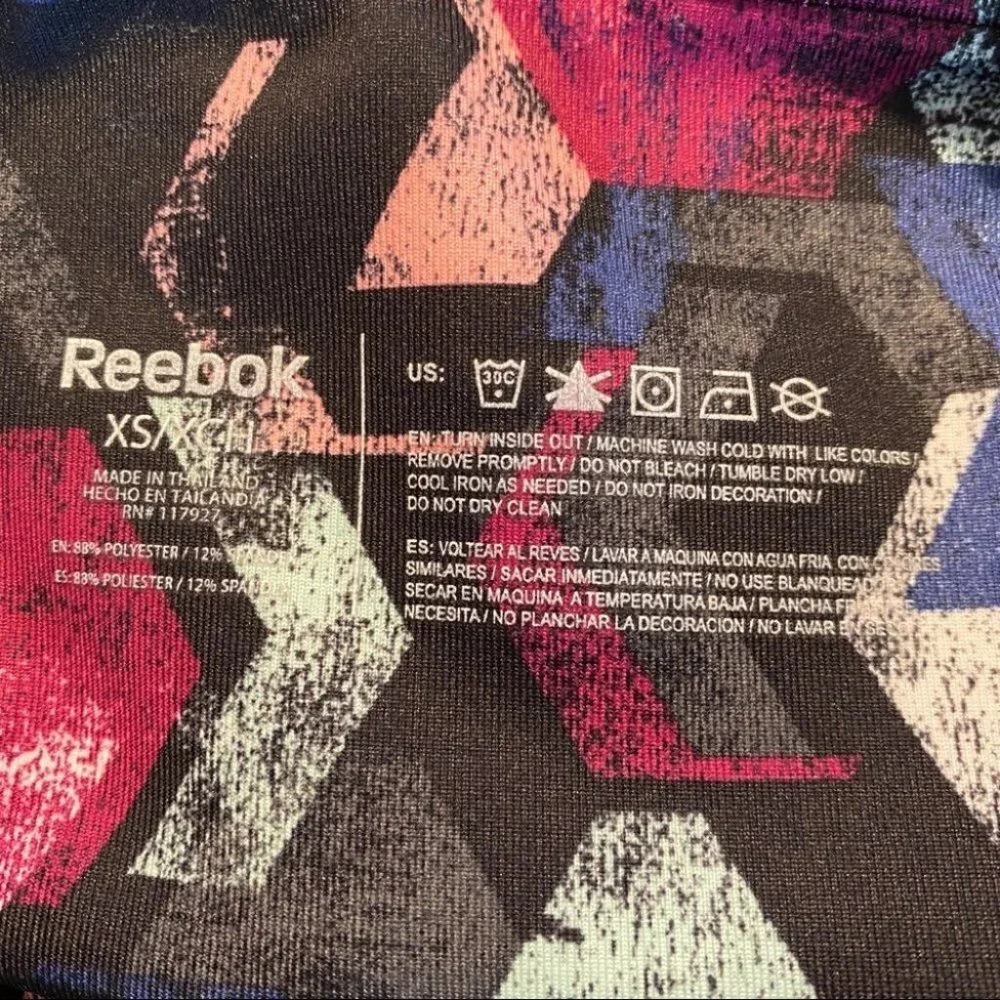 Reebok High Rise Hexagon Geometric‎ Leggings Pants - Picture 4 of 8